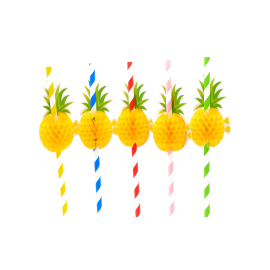 Party Decoration Degradable Straight Drinking Straws Colorful/Solid Color/Strips Color/Polka Dot